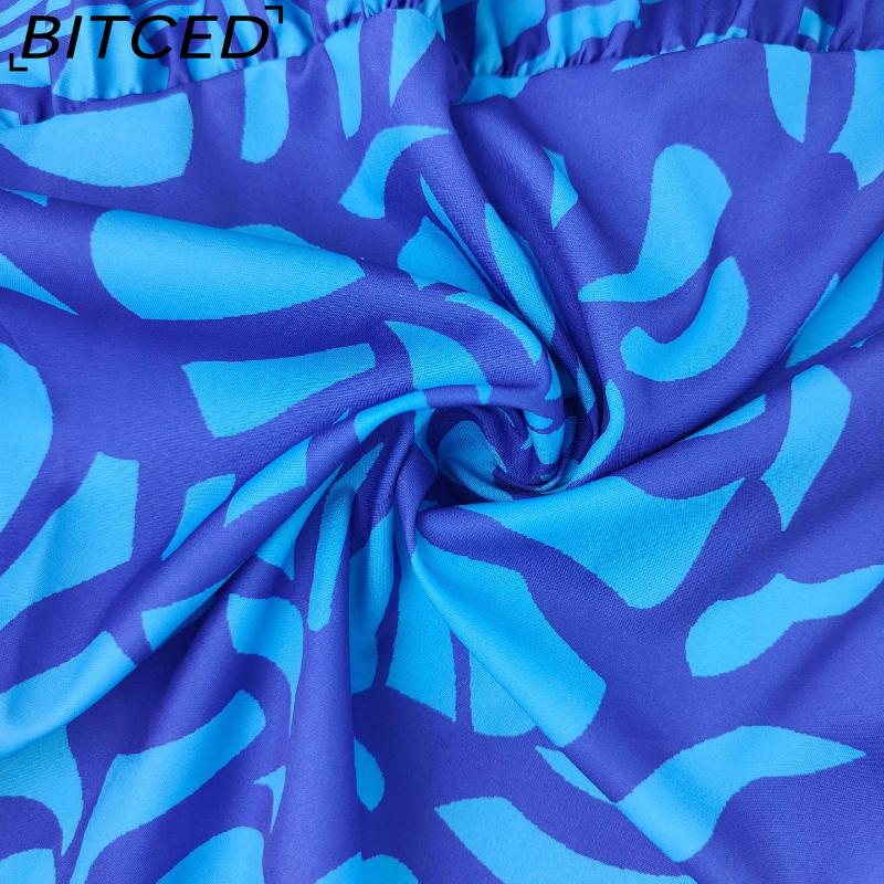 BITCED Spring Women's Wear: Elegant Commuter Fashion - Printed Loose-Fit Plus Size Dress