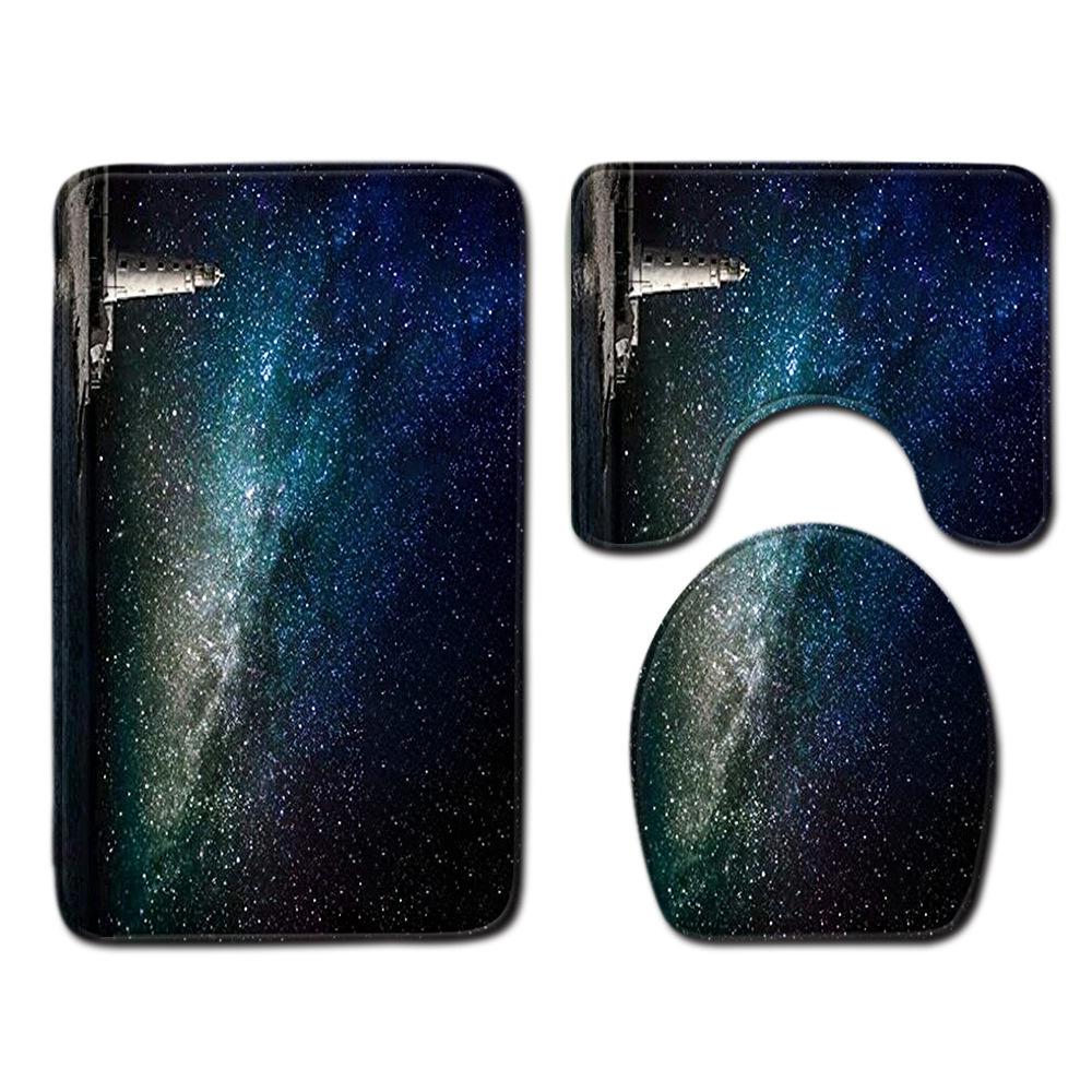 Star Bathroom Floor Mat Toilet Three-Piece Set