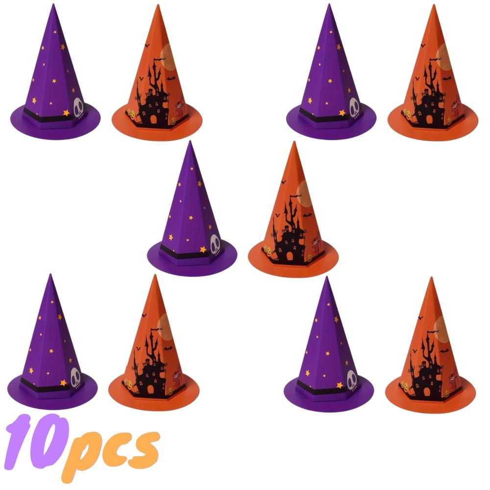1/20pcs Halloween Hat-shaped Candy Box Ghost Witch Trick or Treat Box Set Party Favors Decor Holiday Gifts Packaging Supplies