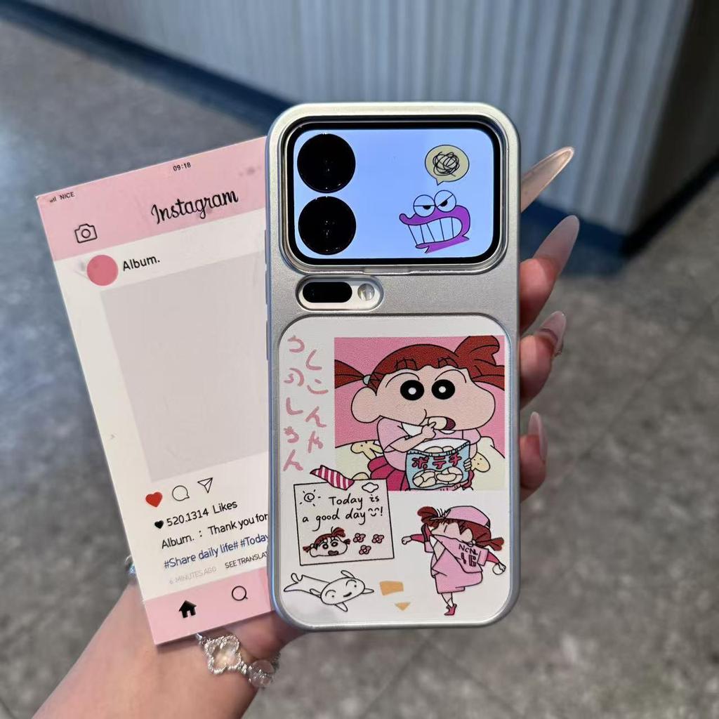 Couple Small New Nini Applies To Apple iPhone16/17Pro Mobile Phone Case 15 Electroplating 14 Large Windows 13 Cartoon