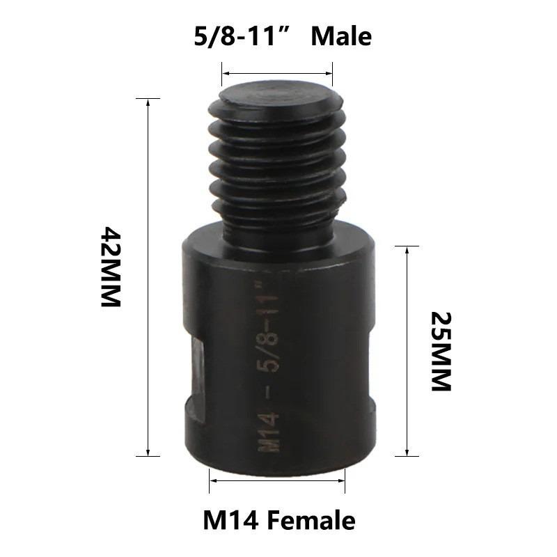 Adaptér pro úhlovou brusku M10-M14, Převodník 5/8-11 na M14 pro vrták a leštičku.