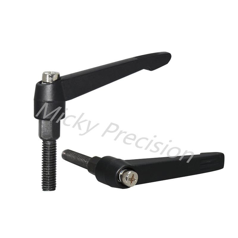 1Pcs  Adjustable Handle Clamp Levers Thread Knob M4 M5 M6 M8 M10 Length 10-50mm
