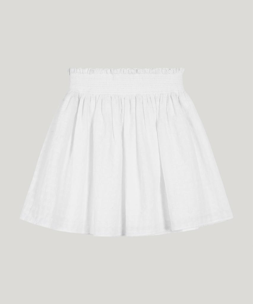 Poeteuseoul Check Texture Flare Skirt_Ivory