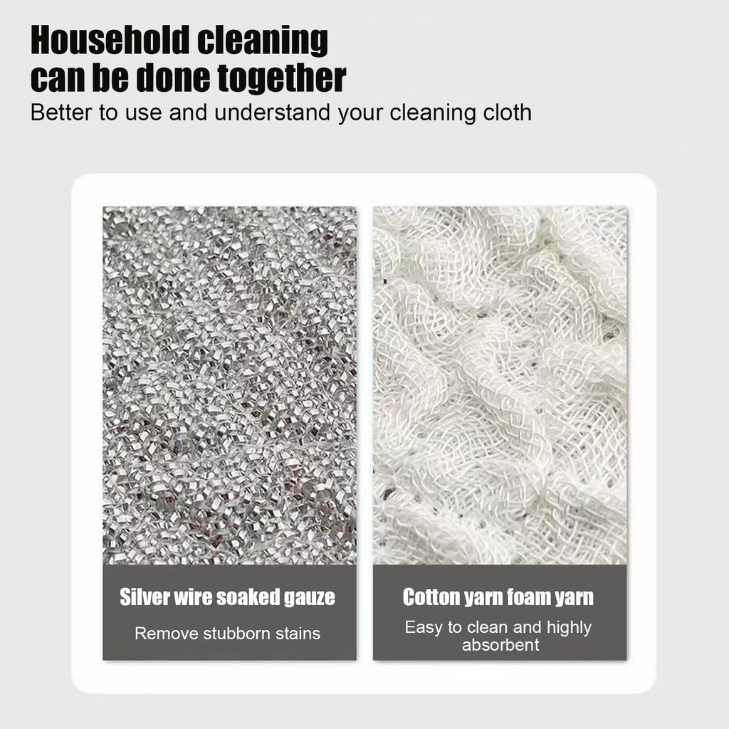 Double-, Scratch-resistant, Multi-purpose Silk Dishcloth - Reusable, Quick-drying, Odorless Dishcloth For Kitchen Cleaning Utensils, Sinks, Stoves