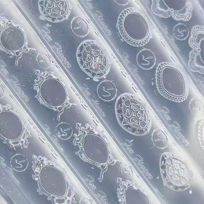 Edelstein Fotorahmen 3D Transparent Nagelkunst Form Silikon Schnitzvorlage DIY Nagelkunst Dekorationen Maniküre Design Werkzeuge