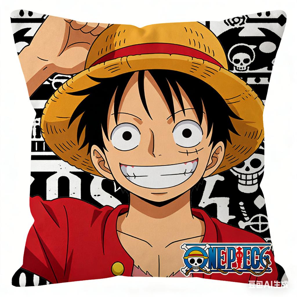 One Piece Pillow Cover Anime Fan Favorite Character Print Decorative Pillowcase for Bedroom Living Room and Anime Enthusiasts