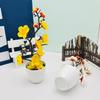 Artificial Plum Blossom Botanical Potted Plant For Wedding Decoration Bedroom