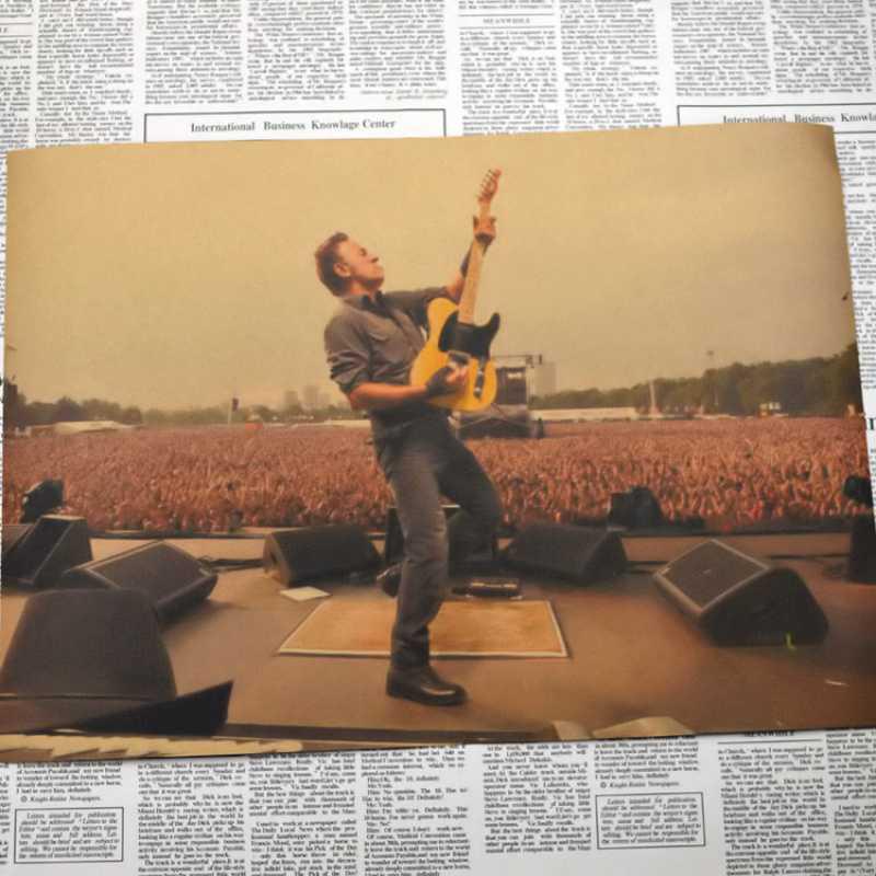 

Free Shipping Bruce Springsteen Retro Kraft Poster Decorative Art Print White card paper (non-adhesive) 30*42 cm