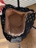 Fashion Lafite Straw Bucket Bag Hollow Rattan Women Handbags Summer Beach Shoulder Crossbody Bag Casual Lady Large Tote