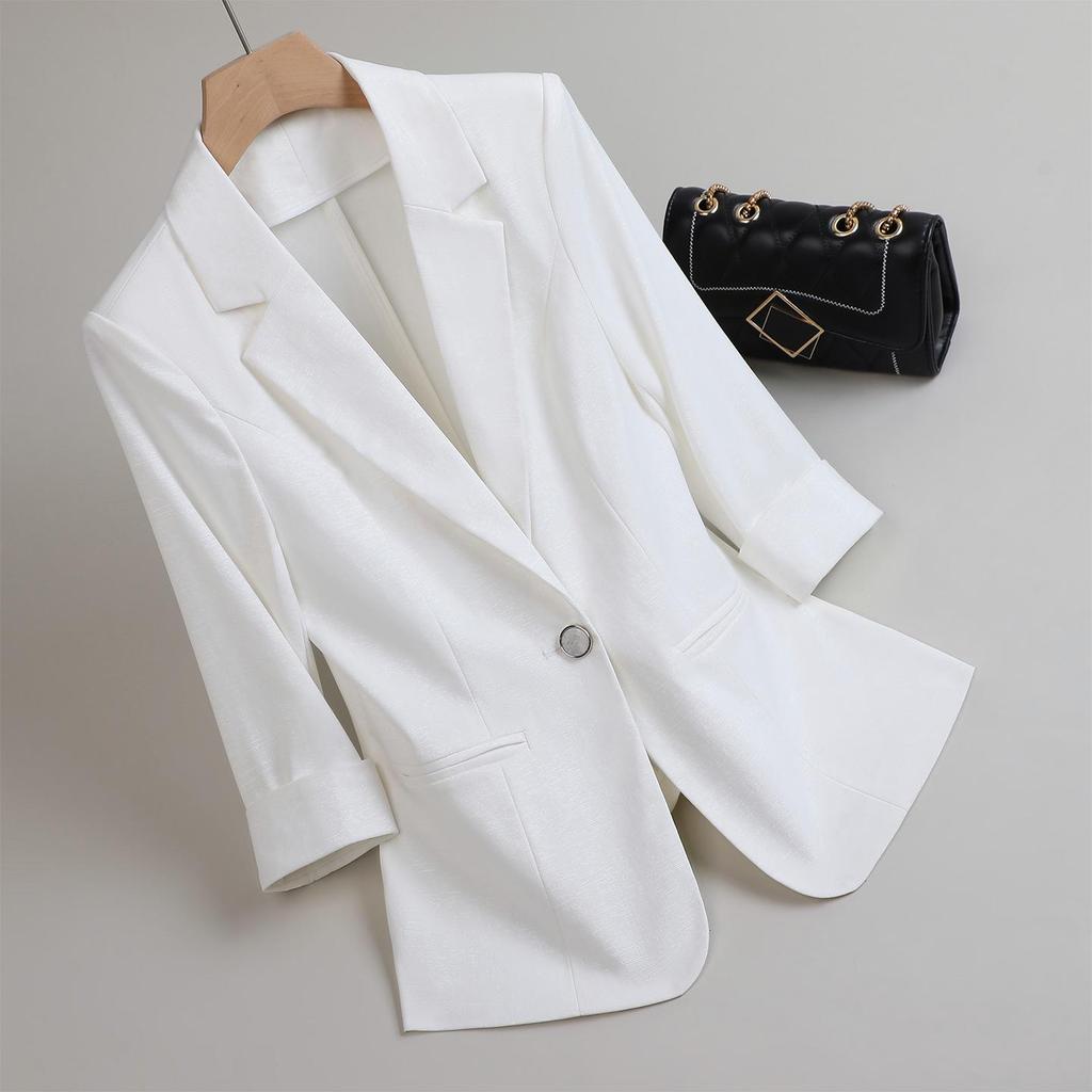 2026 Spring/Summer Women's Mid-Sleeve Blazer - Slim Fit, Professional Formal Workwear