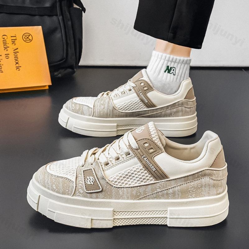 

Fashi Versatile Low Top Thick Soled Casual Shoes for Men Autumn 2026 New Mesh Breathable Comfortable Anti Slip Chunky Sneakers 39 хаки