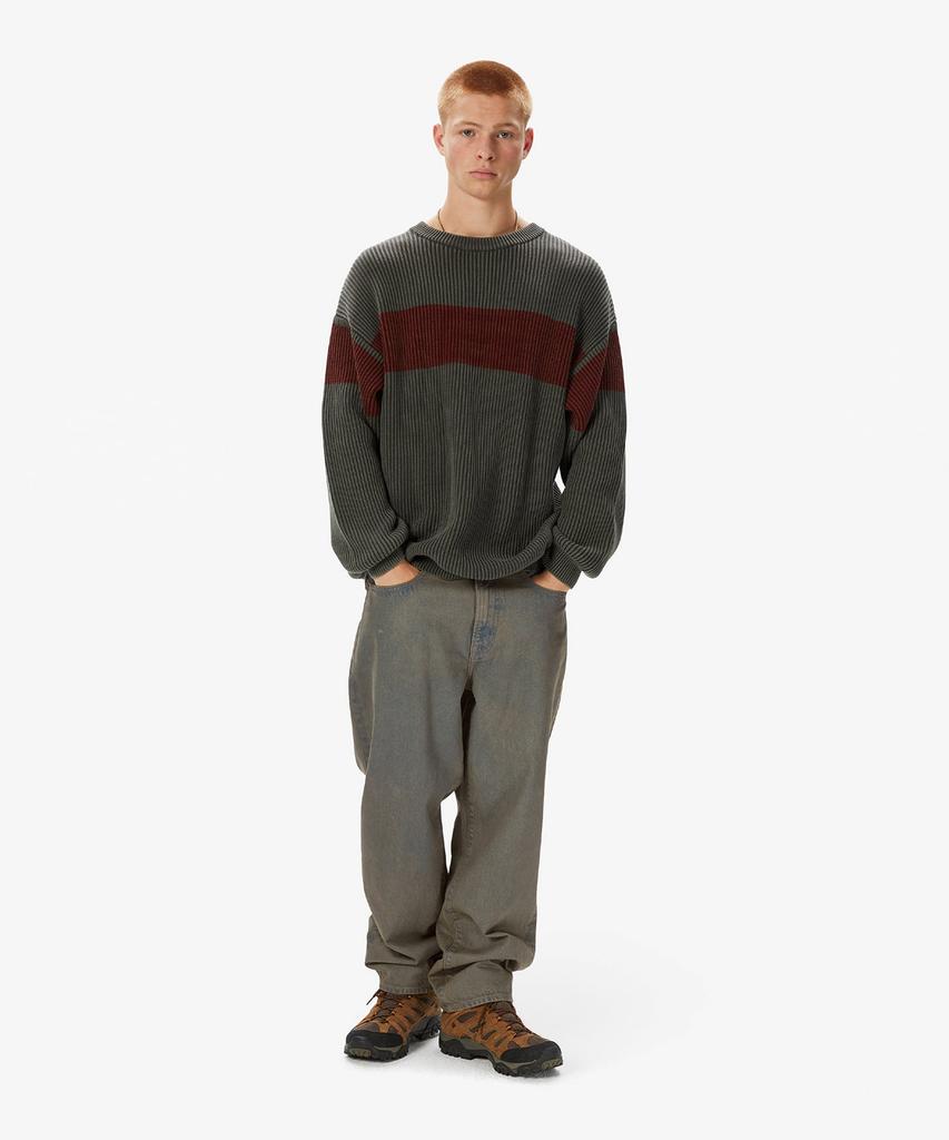 THISISNEVERTHAT Washed Block Knit Sweater Charcoal