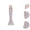 Lady Figurine Arts Gifts Collectible Resin for Dinning Room Bedroom Tabletop Gray