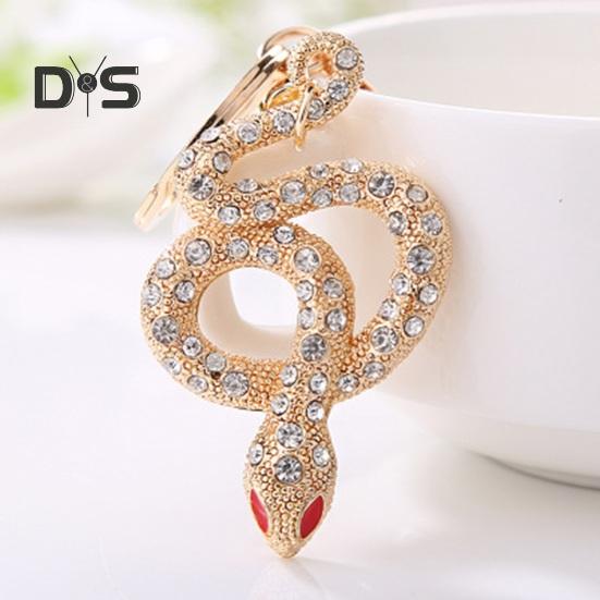 Брелок для ключей со стразами в форме змеи — фото 8