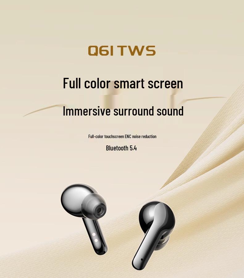 2025 AI Translation Bluetooth Earphones with Color Screen, Built-in App, Long Battery Life, Type-C In-Ear Wireless.