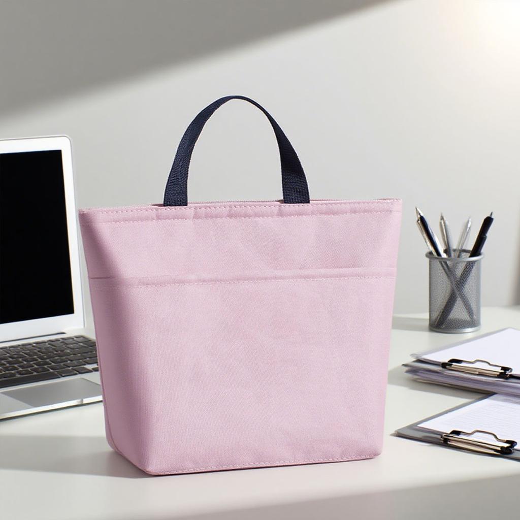 1pc-Portable and Durable Zipper Fresh-keeping and Heat-insulating Lunch Bag Picnic Bag Ice Bag Bento Bag