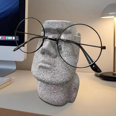 Creative Quirky People Head Carving Glasses Display Stand Club Party Decoration for Friends Easter Gift