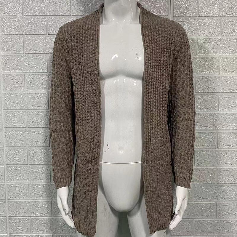 Men's Plus Size Long Sleeve Knit Cardigan Sweater 2025