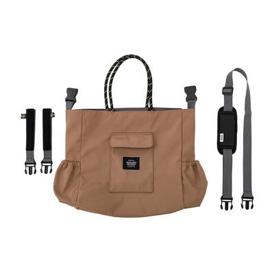 MANDARINE BROTHERS REVERSIBLE 3WEGE-TOTE Tasche für Spaziergänge Einkaufstasche Organizer-Tasche (BEIGE)