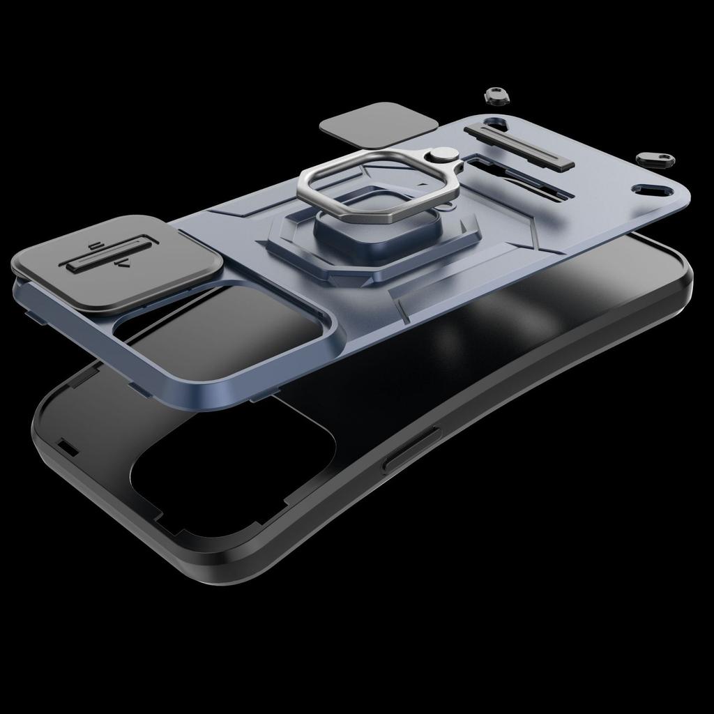 IPhone 16 Ring Stand Mobile Case Fighting Bear 15 ProMax Applicable To Apple 14 Window Protection Case