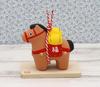 [Amazon.co.jp Exclusive] Yakushi Kiln 2026 Zodiac Figurine, Horse, Year of the Horse, Nishiki-sai Design, Good Luck Charm (Includes Good Luck Sticker)
