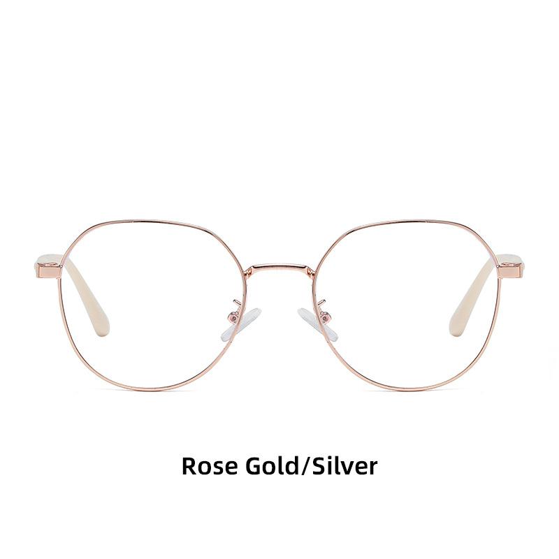 

Металлические плоские очки для близорукости, простые очки, пластинчатая оправа, универсальные очки с очками для близорукости 0955 White film (imitation blue light)