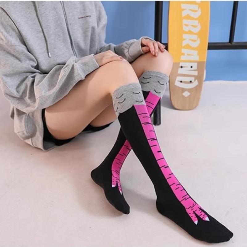 Chicken Feet Socks Trendy Thin Summer Socks for Women Slimming Long JK Socks
