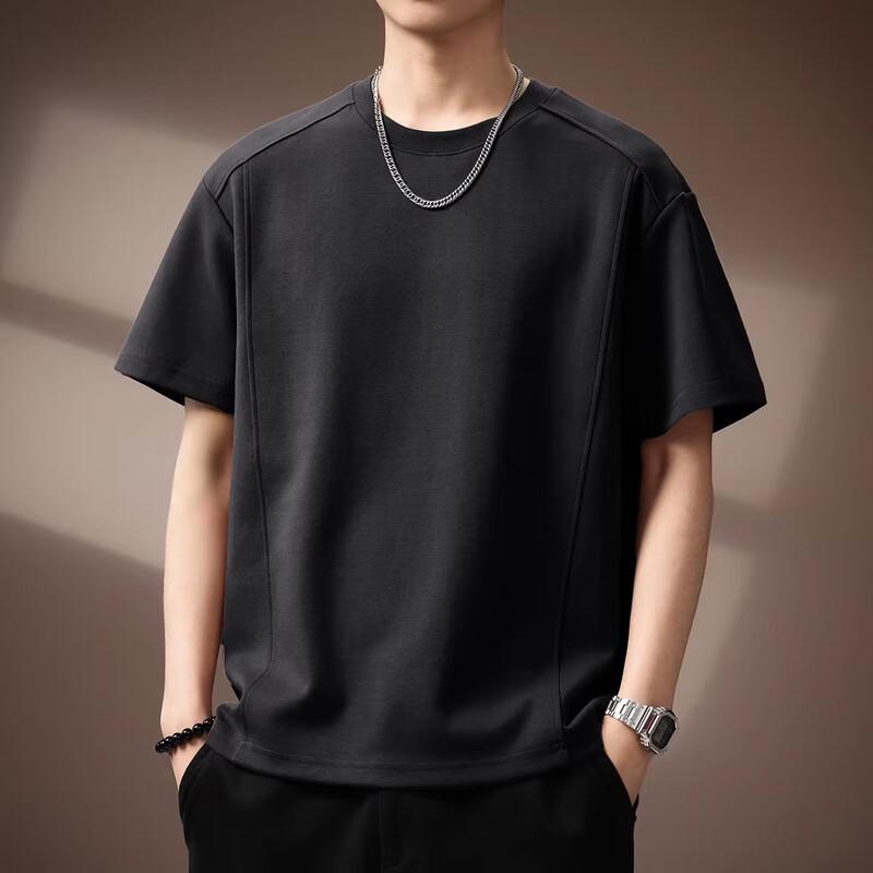 Men s Premium Retro Patchwork Short Sleeve T-Shirt L