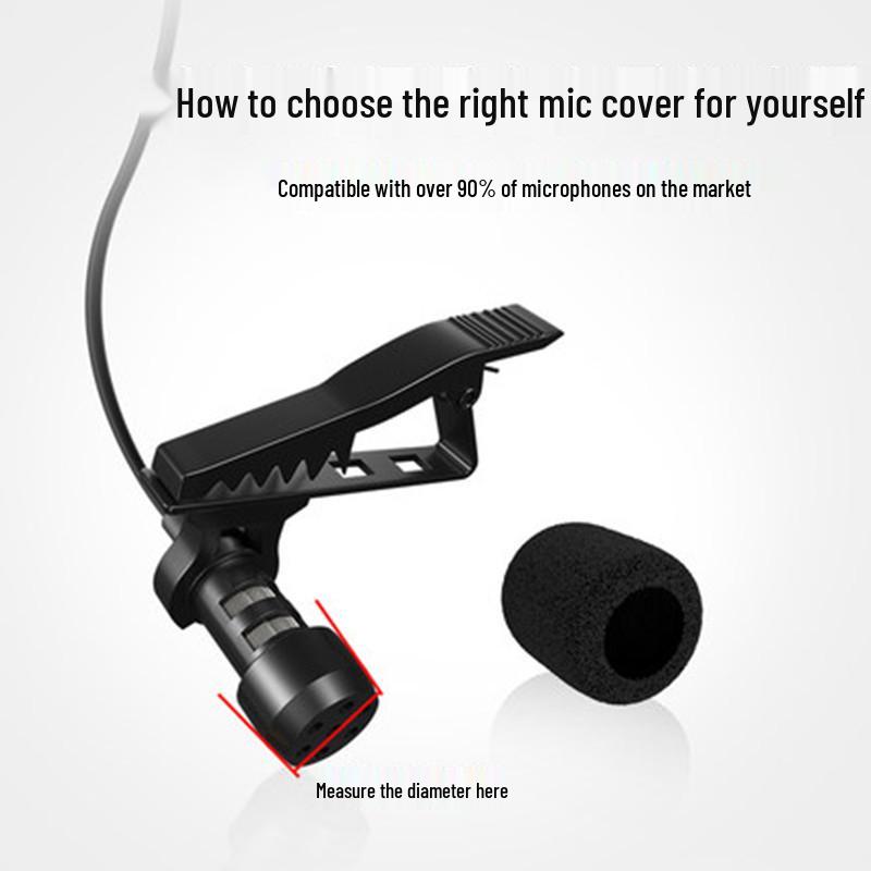 Little Bee Mic Foam Cover: Sponge Cover for Headset and Lapel Microphones, Earmuff Cotton Protector.