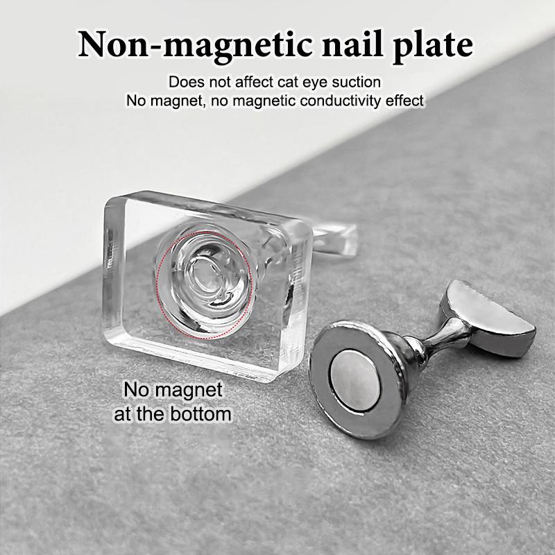 Nail Stand Non-Magnetic False Nail Tips Holder For Cat Eye Gel Press On Nails Display Rack Acrylic Nail Painting 1/5/10 Grids