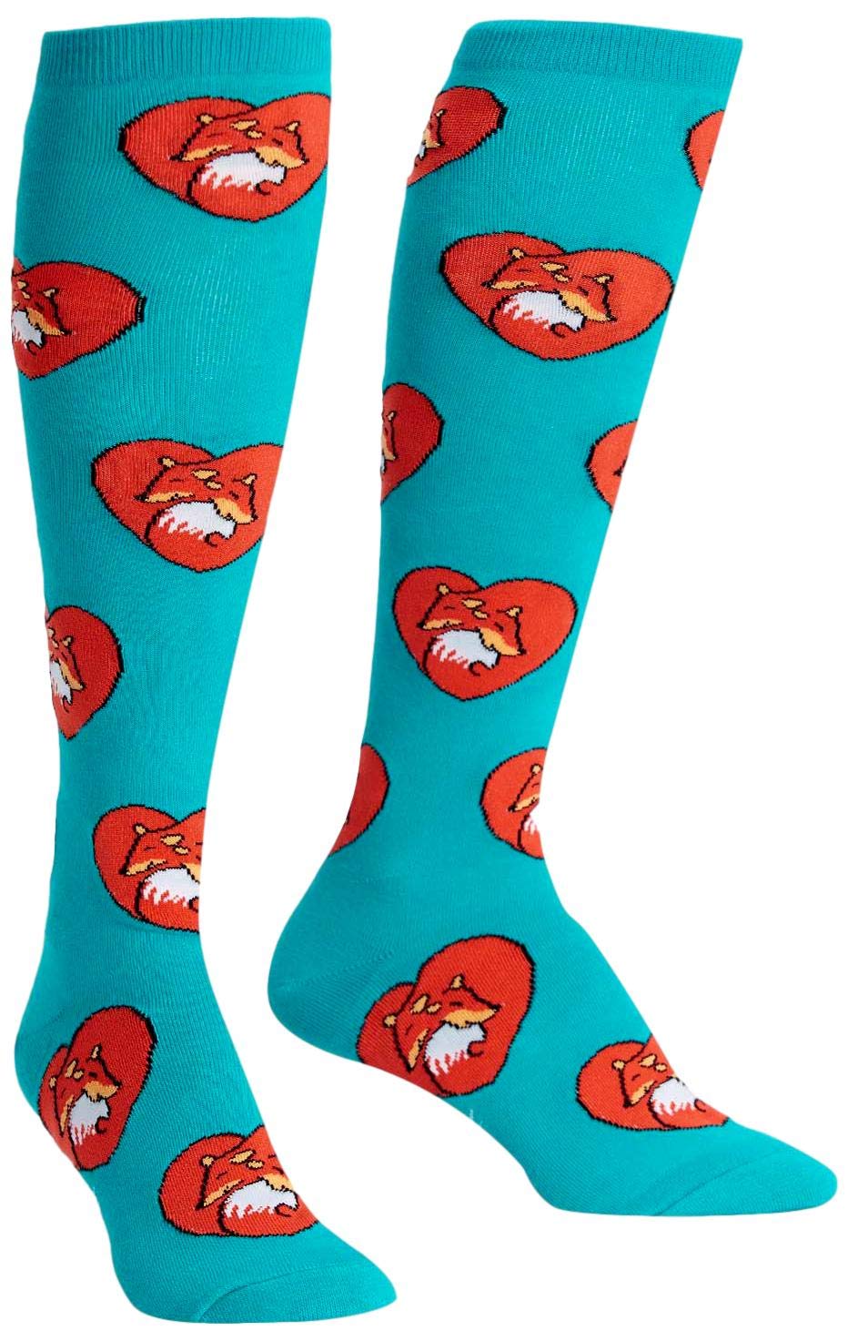 

Sock It To Me Носки с лисичками для женщин с узором, по всей поверхности