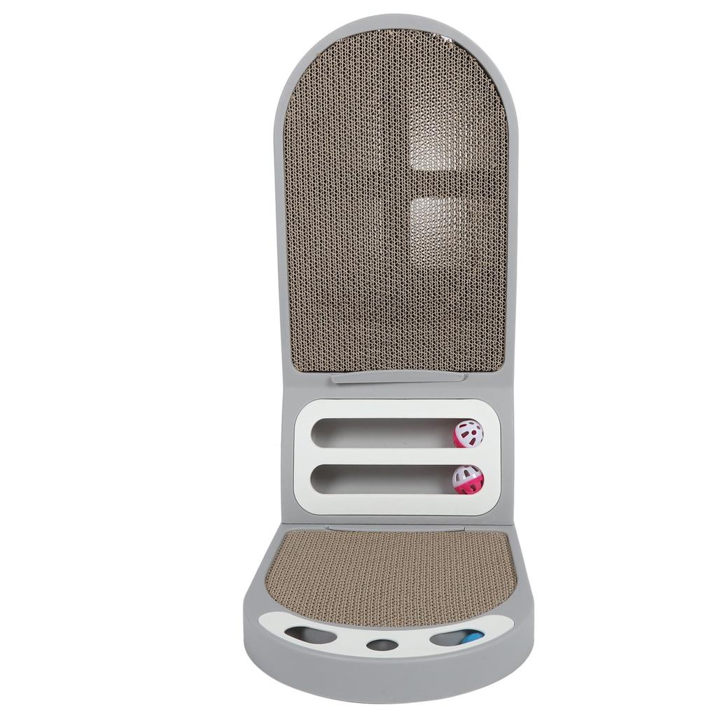 Cat Scratcher L Shaped Scratch Resistant Wearable Cat Scratch Pad with Bell Ball Toy for Indoor