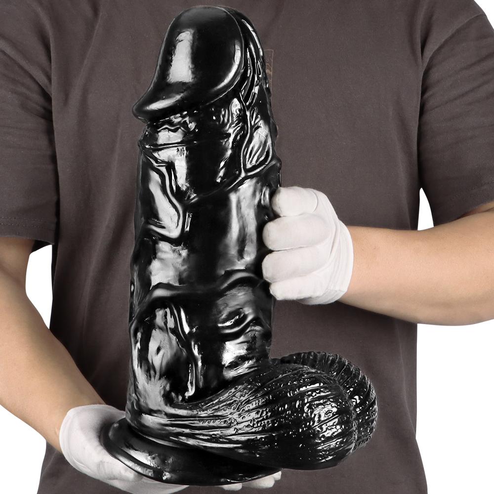 Huge Black Penis Fisting Big Dildo Adult Sex Toy Realistic Dick Strap On Cock Femdom Women's Masturbator