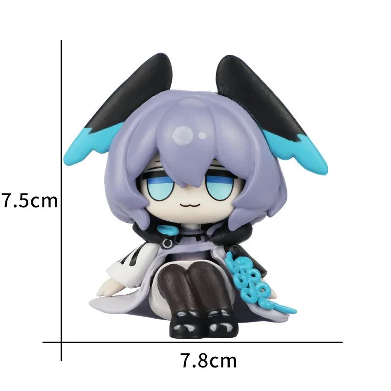 Sitzendes Mädchen 7,5 cm Q-Version Figur das Paradigmatische Modell Spielzeug Anime Spiel Peripherie Kawaii Puppe Geschenke Boxverpackung