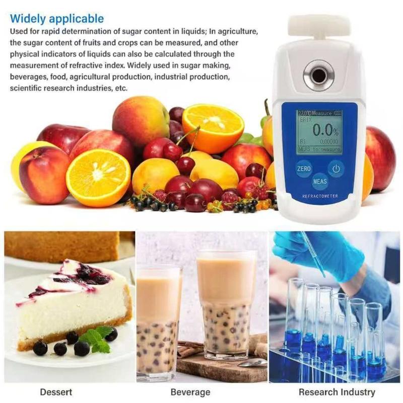 Sugar Refractometer Sugar Meter Battery Operated for Precise Sugar Content Analysis in Food Beverage and Coffee