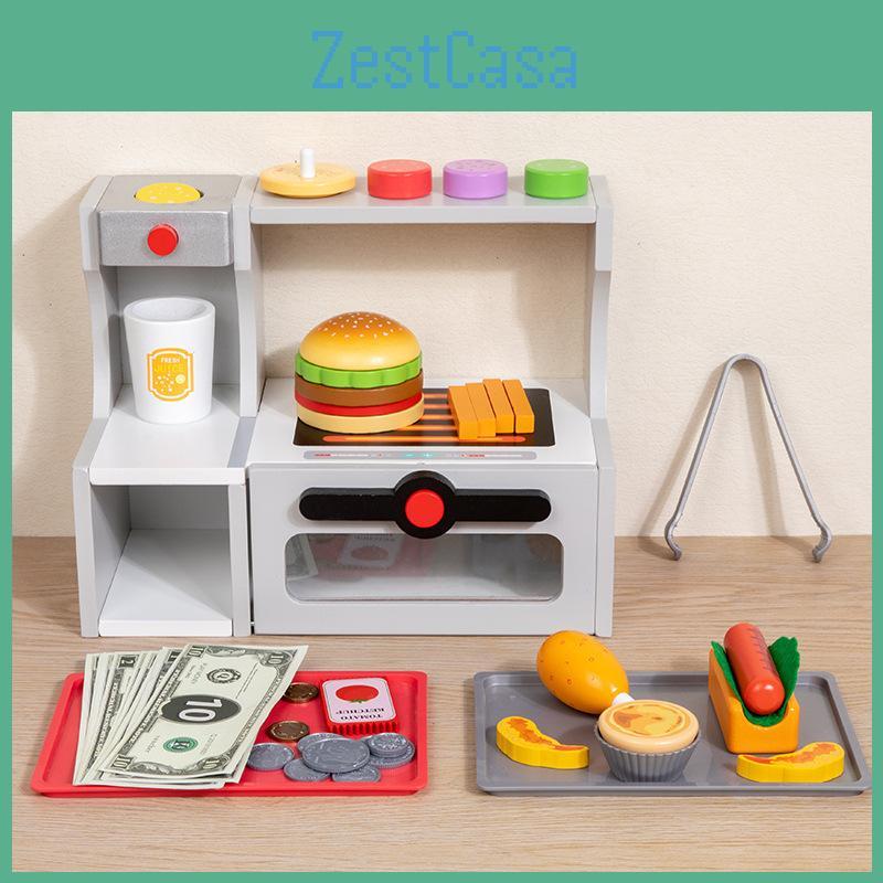 Wooden Shop Role Play Toy With Vending Machine For Creative Play Gift And