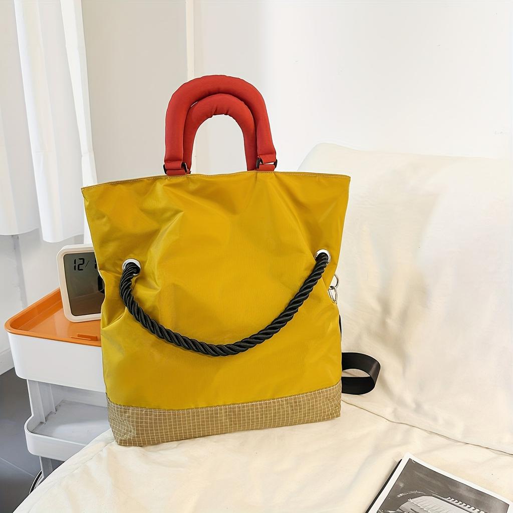Large capacity men's and women's same simple tote bag shoulder bag