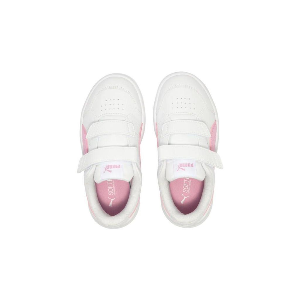 Puma Evolve Court V Comfortable Durable Fashion Sports Versatile Low-Top Skate Shoes Kids Sneaker White Pink 389145-05