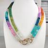 Women's Summer Crystal Rainbow Abacus Bead Necklace