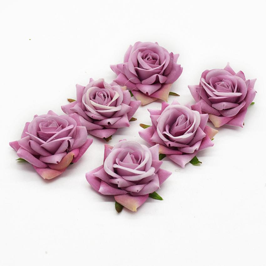 50/100Pcs Artificial Flower Wedding Decor Christmas Wreath Silk Rose Diy Home Vase Outdoor Garden Wall Diy Gift Candy Scrapbook