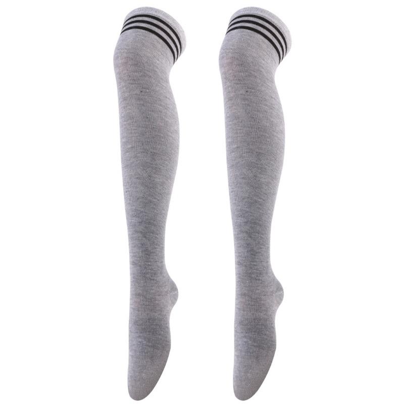 Women Over Knee Thigh High Socks Academic Style solid corlor Long Socks Over The Knee Stockings For Ladies Girls