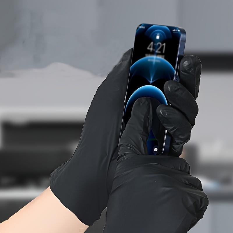 100pcs Black Nitrile Gloves Disposable Latex Powder Free Gloves for Kitchen Cleaning Industrial Working Hair Dye Gloves