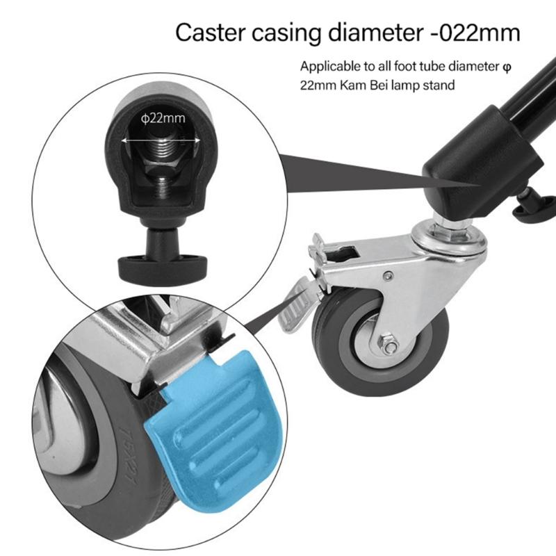Heavy Duty Rolling Light Stand with Swiveling Casters 360 Degree Rotating for Photographers and Video Production Teams