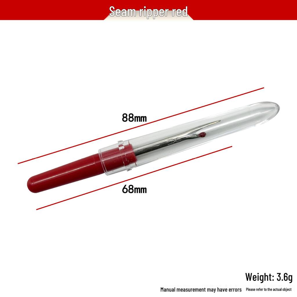 Small Seam Ripper with Sharp Cutting Knife and Plastic Handle for Cross-Stitch Sewing.