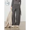 ZIHAN Women's High-Waist Bowknot Straight-Leg Cargo Pants