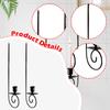 2 Pieces Metal Candle Sconces Wall Mounted for Sticks Candles Modern Hanging Art