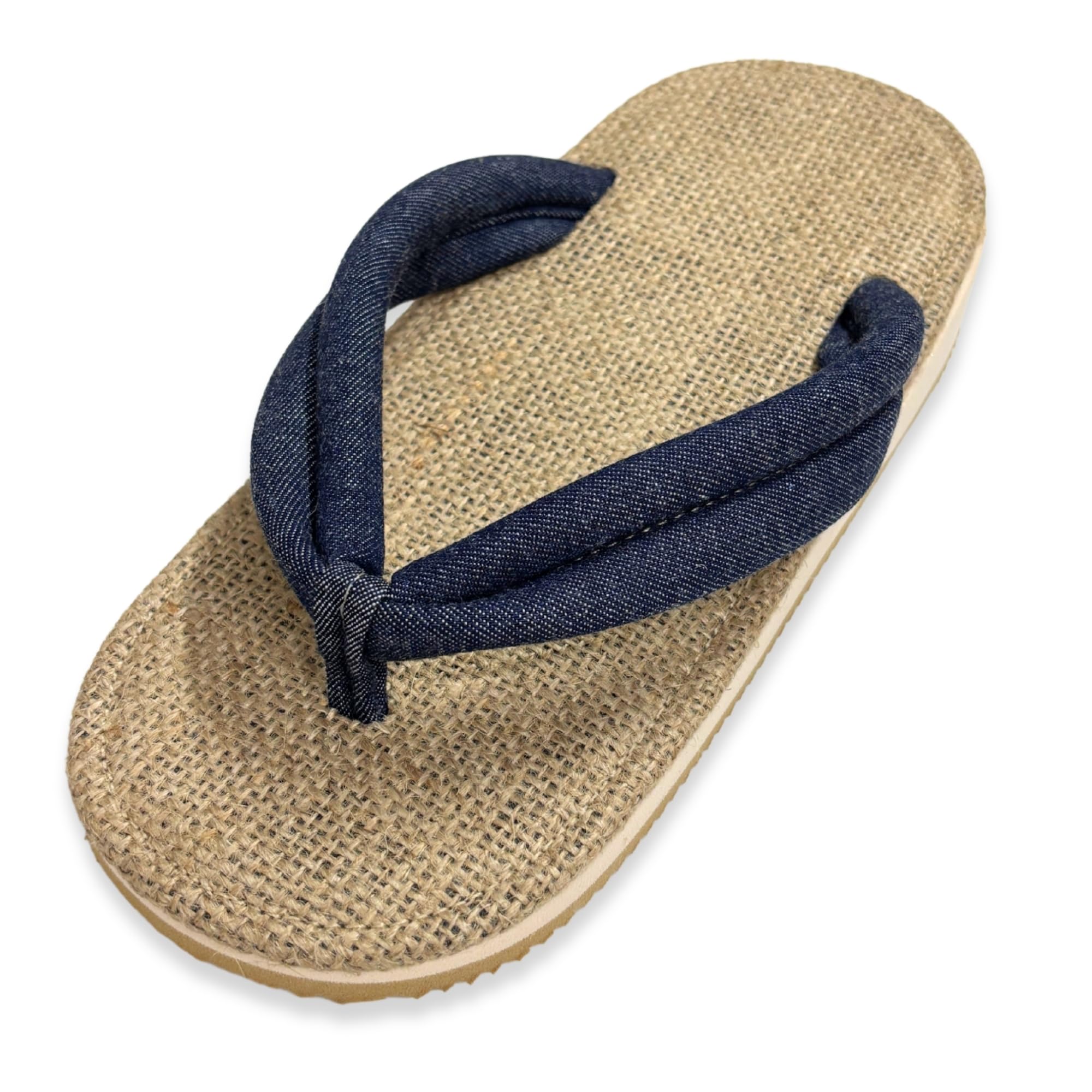 

Edoten Geta Sandals, Hemp and EVA Soles, Misugi Wood, Japanese Style, Thong Sandals, Men s, Made in Japan, Denim Thongs, Size 4L (30cm)