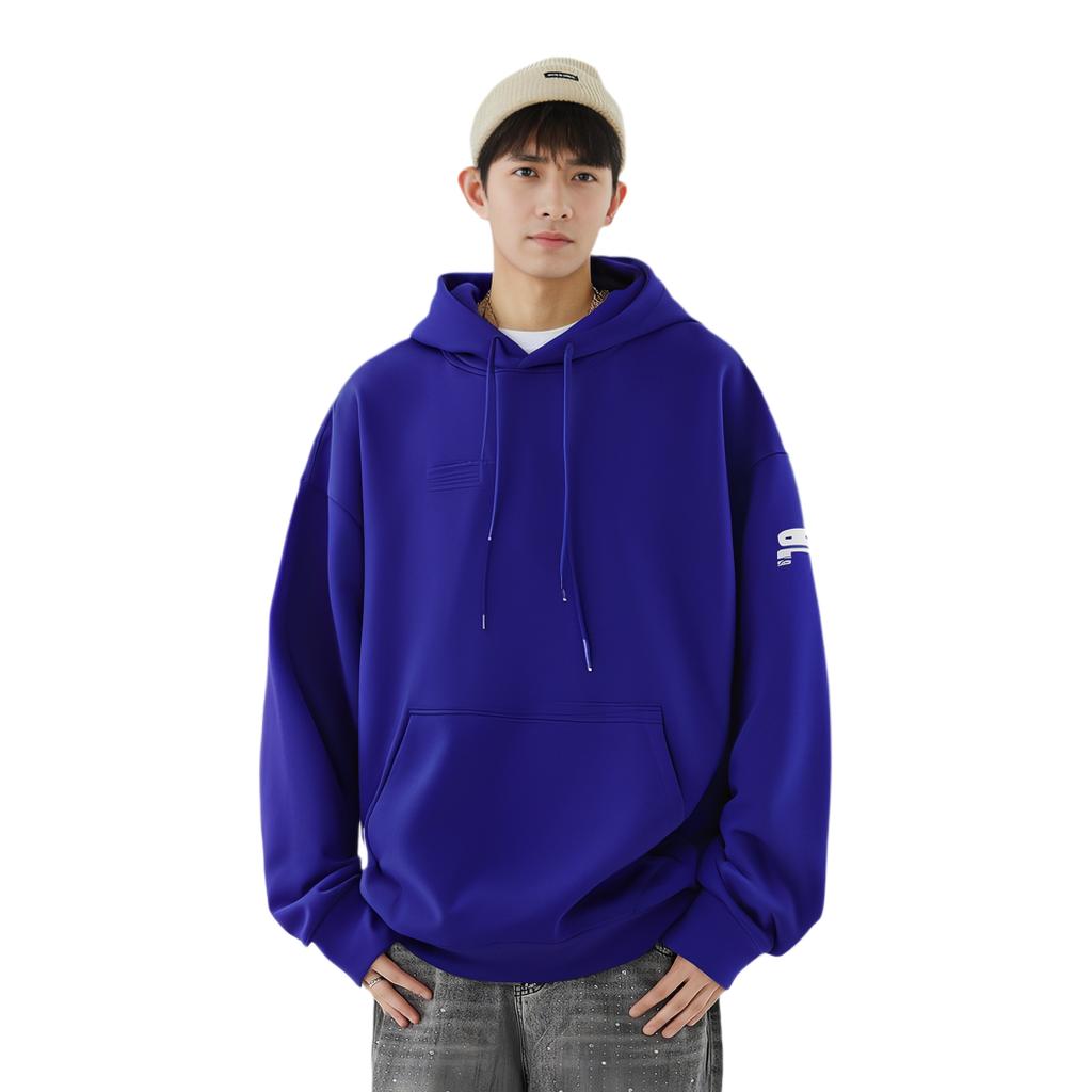 Anta Antibacterial Hooded Comfortable Versatile Pullover Long Sleeve Sweatshirt Men Sweatshirt Deep-Blue 152340721-3