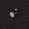 Gold Plated Anti-Allergic Tiny Ear Studs Earrings Set Surgical Stainless Steel Zircon Cz Stone Trendy Wedding Body Jewelry for