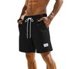 Men's Summer Drawstring Shorts  Men's Casual Beach Straight Leg Shorts